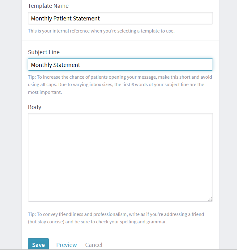 Patient Statement Template from medibillpros.com